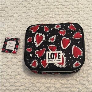 Brighton Love Heart Jewelry Case - Black and Red